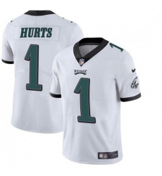 Men Philadelphia Eagles Jalen Hurts 1 Limited White Vapor Untouchable NFL Jersey Men Philadelphia Eagles Jalen Hurts 1 Limited White Vapor Untouchable NFL Jersey