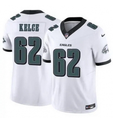 Men Philadelphia Eagles Jason Kelce #62 White F U S E Stitched NFL Jersey Men Philadelphia Eagles Jason Kelce #62 White F U S E Stitched NFL Jersey