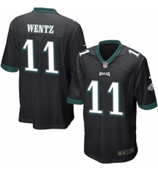 Mens Nike Philadelphia Eagles 11 Carson Wentz Game Black Alternate NFL Jersey Mens Nike Philadelphia Eagles 11 Carson Wentz Game Black Alternate NFL Jersey