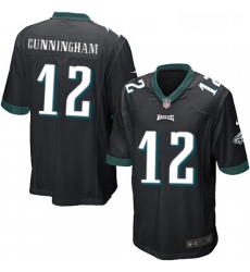 Mens Nike Philadelphia Eagles 12 Randall Cunningham Game Black Alternate NFL Jersey Mens Nike Philadelphia Eagles 12 Randall Cunningham Game Black Alternate NFL Jersey