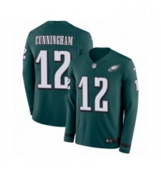 Mens Nike Philadelphia Eagles 12 Randall Cunningham Limited Green Therma Long Sleeve NFL Jersey Mens Nike Philadelphia Eagles 12 Randall Cunningham Limited Green Therma Long Sleeve NFL Jersey