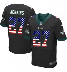 Mens Nike Philadelphia Eagles 27 Malcolm Jenkins Elite Black Alternate USA Flag Fashion NFL Jersey Mens Nike Philadelphia Eagles 27 Malcolm Jenkins Elite Black Alternate USA Flag Fashion NFL Jersey