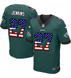 Mens Nike Philadelphia Eagles 27 Malcolm Jenkins Elite Midnight Green Home USA Flag Fashion NFL Jersey Mens Nike Philadelphia Eagles 27 Malcolm Jenkins Elite Midnight Green Home USA Flag Fashion NFL Jersey
