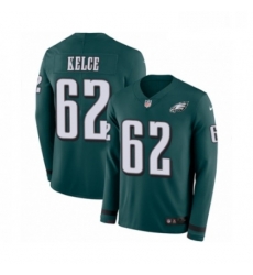 Mens Nike Philadelphia Eagles 62 Jason Kelce Limited Green Therma Long Sleeve NFL Jersey Mens Nike Philadelphia Eagles 62 Jason Kelce Limited Green Therma Long Sleeve NFL Jersey