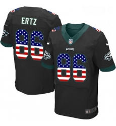 Mens Nike Philadelphia Eagles 86 Zach Ertz Elite Black Alternate USA Flag Fashion NFL Jersey Mens Nike Philadelphia Eagles 86 Zach Ertz Elite Black Alternate USA Flag Fashion NFL Jersey