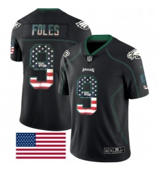 Mens Nike Philadelphia Eagles 9 Nick Foles Limited Black Rush USA Flag NFL Jersey Mens Nike Philadelphia Eagles 9 Nick Foles Limited Black Rush USA Flag NFL Jersey