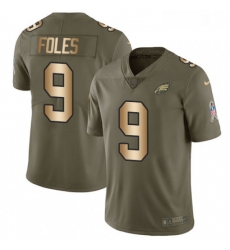 Mens Nike Philadelphia Eagles 9 Nick Foles Limited OliveGold 2017 Salute to Service NFL Jersey Mens Nike Philadelphia Eagles 9 Nick Foles Limited OliveGold 2017 Salute to Service NFL Jersey