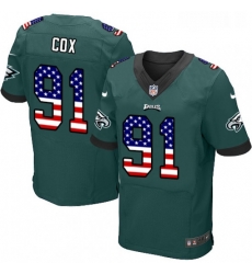 Mens Nike Philadelphia Eagles 91 Fletcher Cox Elite Midnight Green Home USA Flag Fashion NFL Jersey Mens Nike Philadelphia Eagles 91 Fletcher Cox Elite Midnight Green Home USA Flag Fashion NFL Jersey