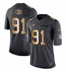 Mens Nike Philadelphia Eagles 91 Fletcher Cox Limited BlackGold Salute to Service NFL Jersey Mens Nike Philadelphia Eagles 91 Fletcher Cox Limited BlackGold Salute to Service NFL Jersey