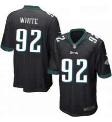 Mens Nike Philadelphia Eagles 92 Reggie White Game Black Alternate NFL Jersey Mens Nike Philadelphia Eagles 92 Reggie White Game Black Alternate NFL Jersey