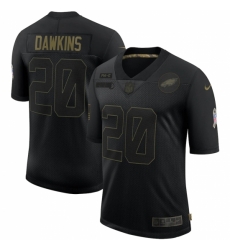 Men's Philadelphia Eagles #20 Brian Dawkins Black Nike 2020 Salute To Service Limited Jersey Men's Philadelphia Eagles #20 Brian Dawkins Black Nike 2020 Salute To Service Limited Jersey