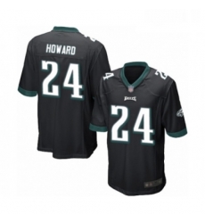 Mens Philadelphia Eagles 24 Jordan Howard Game Black Alternate Football Jersey Mens Philadelphia Eagles 24 Jordan Howard Game Black Alternate Football Jersey