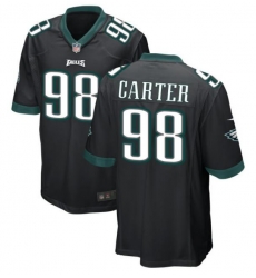 Men's Philadelphia Eagles Jalen Carter #98 Black Vapor Limited Stitched NFL Jersey Men's Philadelphia Eagles Jalen Carter #98 Black Vapor Limited Stitched NFL Jersey