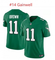Men's Philadelphia Eagles Kenny Gainwell #14 Nike Kelly Green Alternate Game Jersey Men's Philadelphia Eagles Kenny Gainwell #14 Nike Kelly Green Alternate Game Jersey