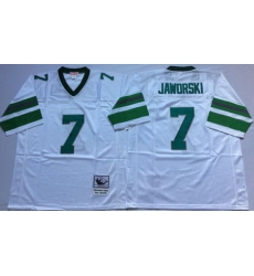 Mitchell&Ness Eagles 7 Ron Jaworski White Throwback Stitched NFL Jersey Mitchell&Ness Eagles 7 Ron Jaworski White Throwback Stitched NFL Jersey