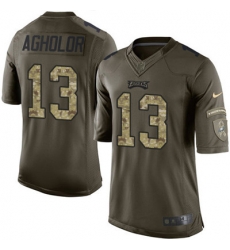 Nike Eagles #13 Nelson Agholor Green Mens Stitched NFL Limited 2015 Salute To Service Jersey Nike Eagles #13 Nelson Agholor Green Mens Stitched NFL Limited 2015 Salute To Service Jersey