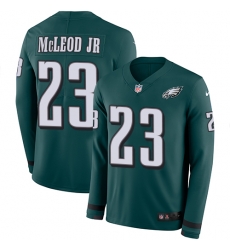 Nike Eagles #23 Rodney McLeod Jr Midnight Green Team Color Men Stitched NFL Limited Therma Long Sleeve Jersey Nike Eagles #23 Rodney McLeod Jr Midnight Green Team Color Men Stitched NFL Limited Therma Long Sleeve Jersey