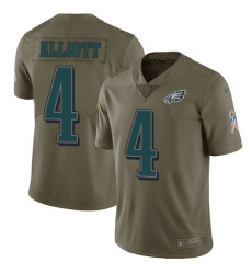 Nike Eagles #4 Jake Elliott Olive Mens Stitched NFL Limited 2017 Salute To Service Jersey Nike Eagles #4 Jake Elliott Olive Mens Stitched NFL Limited 2017 Salute To Service Jersey
