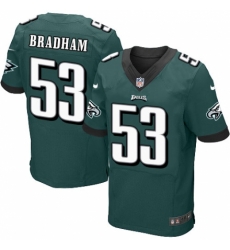 Nike Eagles #53 Nigel Bradham Green Elite Jersey Nike Eagles #53 Nigel Bradham Green Elite Jersey