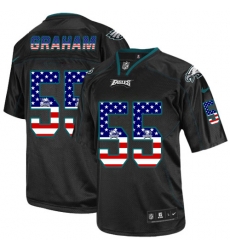Nike Eagles #55 Brandon Graham Black Mens Stitched NFL Elite USA Flag Fashion Jersey Nike Eagles #55 Brandon Graham Black Mens Stitched NFL Elite USA Flag Fashion Jersey