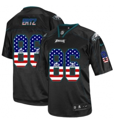 Nike Eagles #86 Zach Ertz Black Mens Stitched NFL Elite USA Flag Fashion Jersey Nike Eagles #86 Zach Ertz Black Mens Stitched NFL Elite USA Flag Fashion Jersey