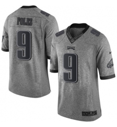 Nike Eagles #9 Nick Foles Gray Mens Stitched NFL Limited Gridiron Gray Jersey Nike Eagles #9 Nick Foles Gray Mens Stitched NFL Limited Gridiron Gray Jersey