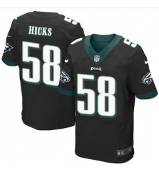 Nike Philadelphia Eagles #58 Jordan Hicks Black Alternate Mens Stitched NFL New Elite Jersey Nike Philadelphia Eagles #58 Jordan Hicks Black Alternate Mens Stitched NFL New Elite Jersey