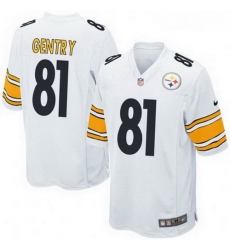 Men Nike 81 Zach Gentry Pittsburgh Steelers Game White Jersey Men Nike 81 Zach Gentry Pittsburgh Steelers Game White Jersey