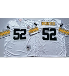 Men Nike Pittsburgh Steelers 52 Mike Webster White M&N Throwback Jersey Men Nike Pittsburgh Steelers 52 Mike Webster White M&N Throwback Jersey