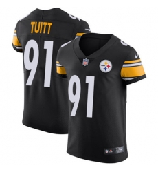 Men Nike Steelers #91 Stephon Tuitt Black Team Color Stitched NFL Vapor Untouchable Elite Jersey Men Nike Steelers #91 Stephon Tuitt Black Team Color Stitched NFL Vapor Untouchable Elite Jersey