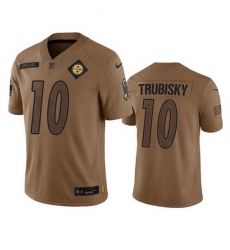 Men Pittsburgh Steelers 10 Mitch Trubisky 2023 Brown Salute To Service Limited Jersey Men Pittsburgh Steelers 10 Mitch Trubisky 2023 Brown Salute To Service Limited Jersey