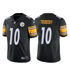 Men Pittsburgh Steelers 10 Mitchell Trubisky Black Vapor Untouchable Limited Stitched jersey Men Pittsburgh Steelers 10 Mitchell Trubisky Black Vapor Untouchable Limited Stitched jersey