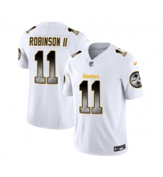 Men Pittsburgh Steelers 11 Allen Robinson II White 2023 F U S E Smoke Vapor Untouchable Limited Stitched Jersey Men Pittsburgh Steelers 11 Allen Robinson II White 2023 F U S E Smoke Vapor Untouchable Limited Stitched Jersey