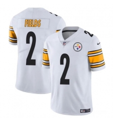 Men Pittsburgh Steelers 2 Justin Fields White Vapor Untouchable Limited Stitched Jersey Men Pittsburgh Steelers 2 Justin Fields White Vapor Untouchable Limited Stitched Jersey