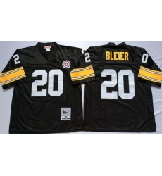 Men Pittsburgh Steelers 20 Rocky Bleier Black M&N Throwback Jersey Men Pittsburgh Steelers 20 Rocky Bleier Black M&N Throwback Jersey