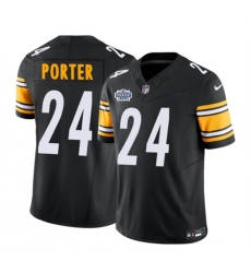 Men Pittsburgh Steelers 24 Joey Porter Jr Black 2023 F U S E With Prem1ere Patch Vapor Untouchable Limited Stitched Football Jersey Men Pittsburgh Steelers 24 Joey Porter Jr Black 2023 F U S E With Prem1ere Patch Vapor Untouchable Limited Stitched Football Jersey