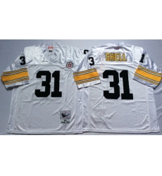 Men Pittsburgh Steelers 31 Donnie Shell White M&N Throwback Jersey Men Pittsburgh Steelers 31 Donnie Shell White M&N Throwback Jersey