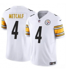 Men Pittsburgh Steelers 4 DK Metcalf White 2024 F U S E Vapor Untouchable Limited Stitched Jersey Men Pittsburgh Steelers 4 DK Metcalf White 2024 F U S E Vapor Untouchable Limited Stitched Jersey