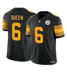 Men Pittsburgh Steelers 6 Patrick Queen Black 2023 F U S E Color Rush Vapor Untouchable Limited Football Stitched Jersey Men Pittsburgh Steelers 6 Patrick Queen Black 2023 F U S E Color Rush Vapor Untouchable Limited Football Stitched Jersey