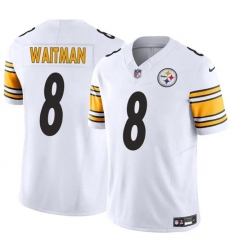 Men Pittsburgh Steelers 8 Corliss Waitman White 2024 F U S E Alternate Vapor Untouchable Limited Stitched Jersey Men Pittsburgh Steelers 8 Corliss Waitman White 2024 F U S E Alternate Vapor Untouchable Limited Stitched Jersey