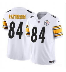 Men Pittsburgh Steelers 84 Cordarrelle Patterson White 2024 F U S E Vapor Untouchable Limited Stitched Jersey Men Pittsburgh Steelers 84 Cordarrelle Patterson White 2024 F U S E Vapor Untouchable Limited Stitched Jersey