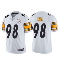 Men Pittsburgh Steelers 98 DeMarvin Leal White Vapor Untouchable Limited Stitched Jersey Men Pittsburgh Steelers 98 DeMarvin Leal White Vapor Untouchable Limited Stitched Jersey