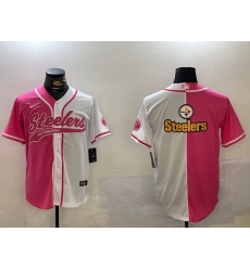 Men Pittsburgh Steelers Big Logo 2024 Arctic Red White Salute To Service Stitched Baseball Jersey 5 Men Pittsburgh Steelers Big Logo 2024 Arctic Red White Salute To Service Stitched Baseball Jersey 5