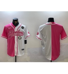 Men Pittsburgh Steelers Blank 2024 Arctic Red White Salute To Service Stitched Baseball Jersey 5 Men Pittsburgh Steelers Blank 2024 Arctic Red White Salute To Service Stitched Baseball Jersey 5