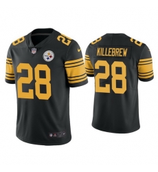 Men Pittsburgh Steelers Miles Killebrew #28 Black Rush Football Jersey Men Pittsburgh Steelers Miles Killebrew #28 Black Rush Football Jersey