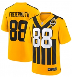 Men Pittsburgh Steelers Pat Freiermuth 88 Gold 1933 F U S E Throwback Alternate Football Stitched Football Jersey Men Pittsburgh Steelers Pat Freiermuth 88 Gold 1933 F U S E Throwback Alternate Football Stitched Football Jersey