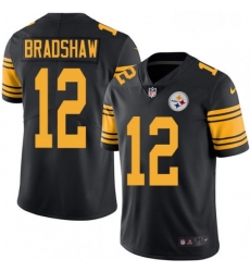 Mens Nike Pittsburgh Steelers 12 Terry Bradshaw Limited Black Rush Vapor Untouchable NFL Jersey Mens Nike Pittsburgh Steelers 12 Terry Bradshaw Limited Black Rush Vapor Untouchable NFL Jersey