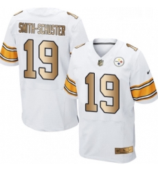 Mens Nike Pittsburgh Steelers 19 JuJu Smith Schuster Elite WhiteGold NFL Jersey Mens Nike Pittsburgh Steelers 19 JuJu Smith Schuster Elite WhiteGold NFL Jersey