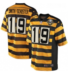 Mens Nike Pittsburgh Steelers 19 JuJu Smith Schuster Game YellowBlack Alternate 80TH Anniversary Throwback NFL Jersey Mens Nike Pittsburgh Steelers 19 JuJu Smith Schuster Game YellowBlack Alternate 80TH Anniversary Throwback NFL Jersey