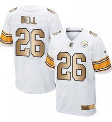 Mens Nike Pittsburgh Steelers 26 LeVeon Bell Elite WhiteGold NFL Jersey Mens Nike Pittsburgh Steelers 26 LeVeon Bell Elite WhiteGold NFL Jersey